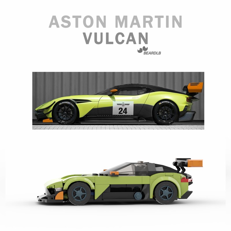 LEGO MOC-83588 Aston Martin Vulcan 8wide speed champions by