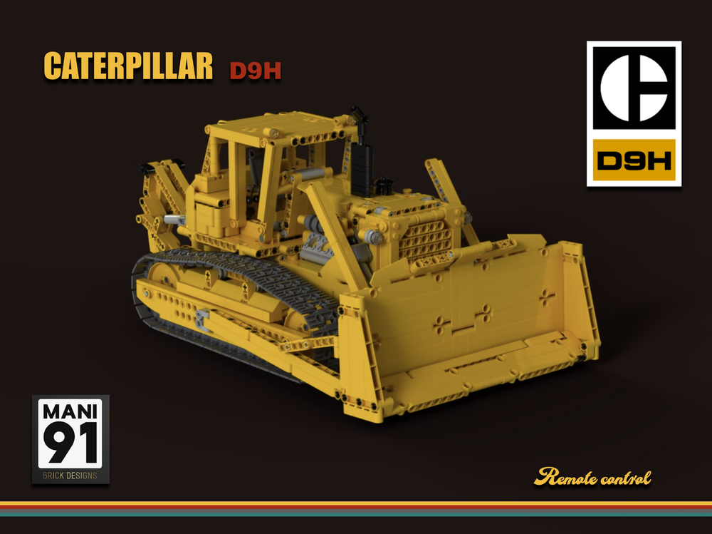 LEGO MOC Caterpillar D9H RC Bulldozer by Mani91 | Rebrickable - Build ...