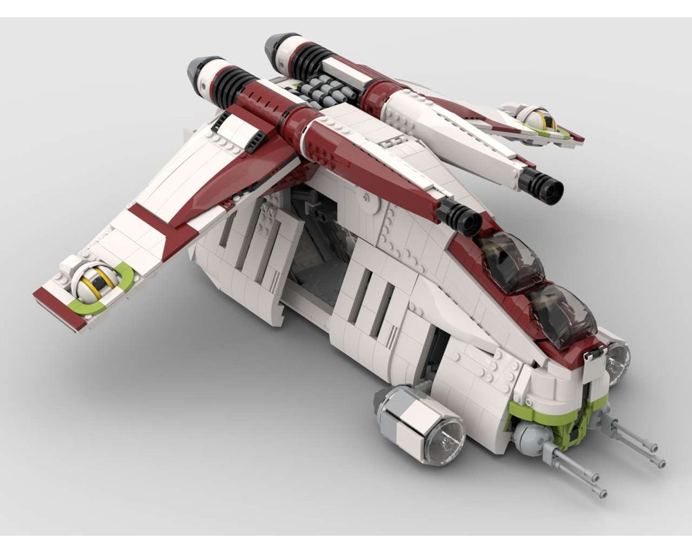 LEGO MOC Post-UCS minifig scale Republic Gunship by littlegreenfriend ...