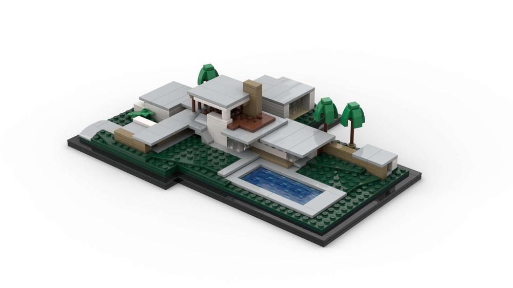 Micro Lego Modern Villa LEGO MOC Kaufmann Desert House By Richard