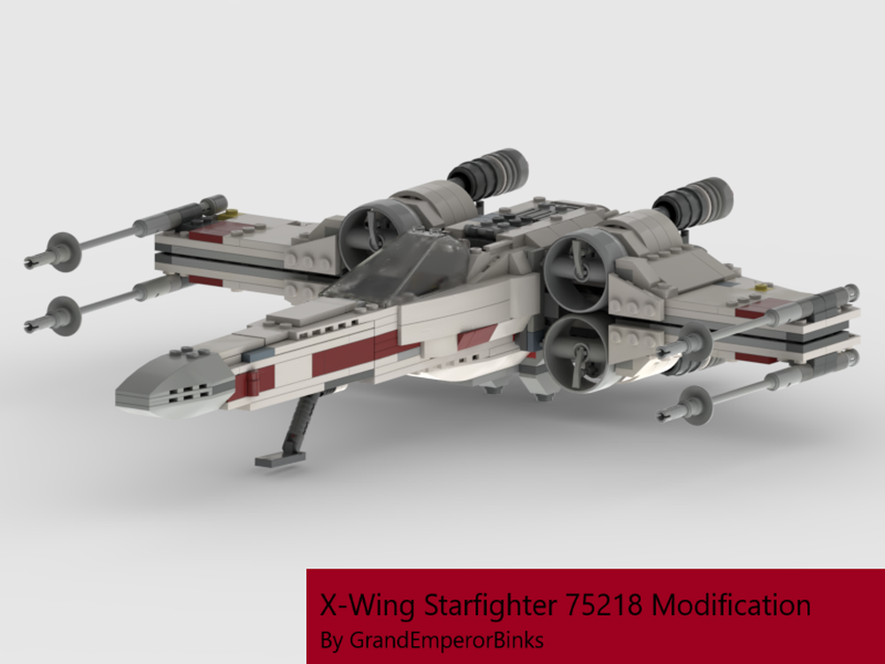 LEGO MOC Modified 75218 X-Wing by GrandEmperorBinks Rebrickable - Build with LEGO