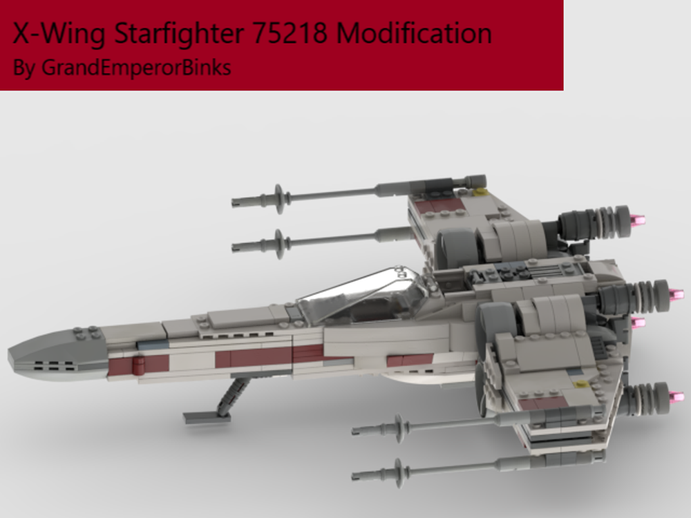 LEGO MOC Modified 75218 X-Wing by GrandEmperorBinks | Rebrickable