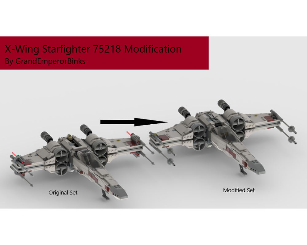 LEGO MOC-84012 Modified 75218 X-Wing by GrandEmperorBinks