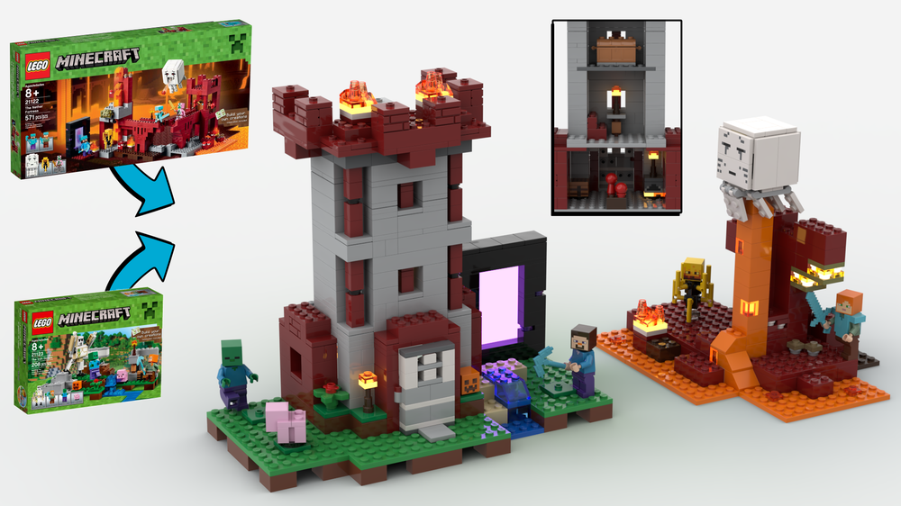 LEGO MOC Minecraft Nether Tower by sebbl