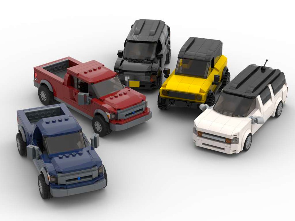 LEGO MOC Ford Vehicle Pack - Set of Five Vehicles - 8 Stud Speed ...