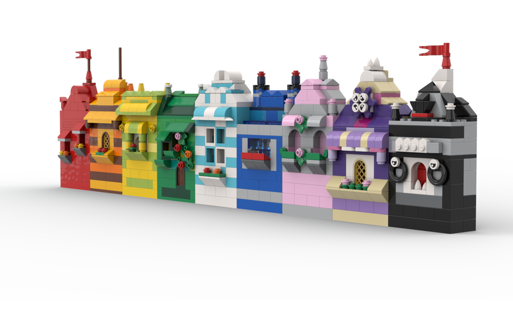 LEGO MOC-84237 11016 Rainbow houses by Lenarex | Rebrickable - Build ...
