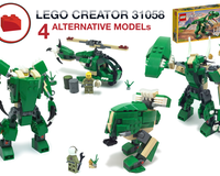 4 in 1 - Robots, Mechs & Helicopter - Lego Creator 31058 MOCs