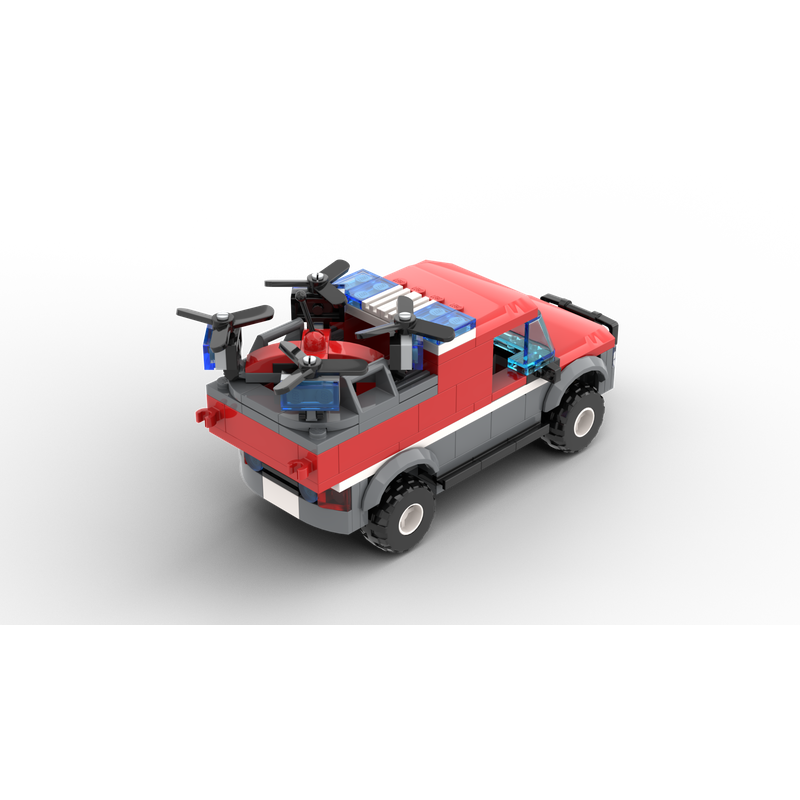 LEGO MOC-84338 60215 based Fire UAV Base Vehicle by SimComNet ...