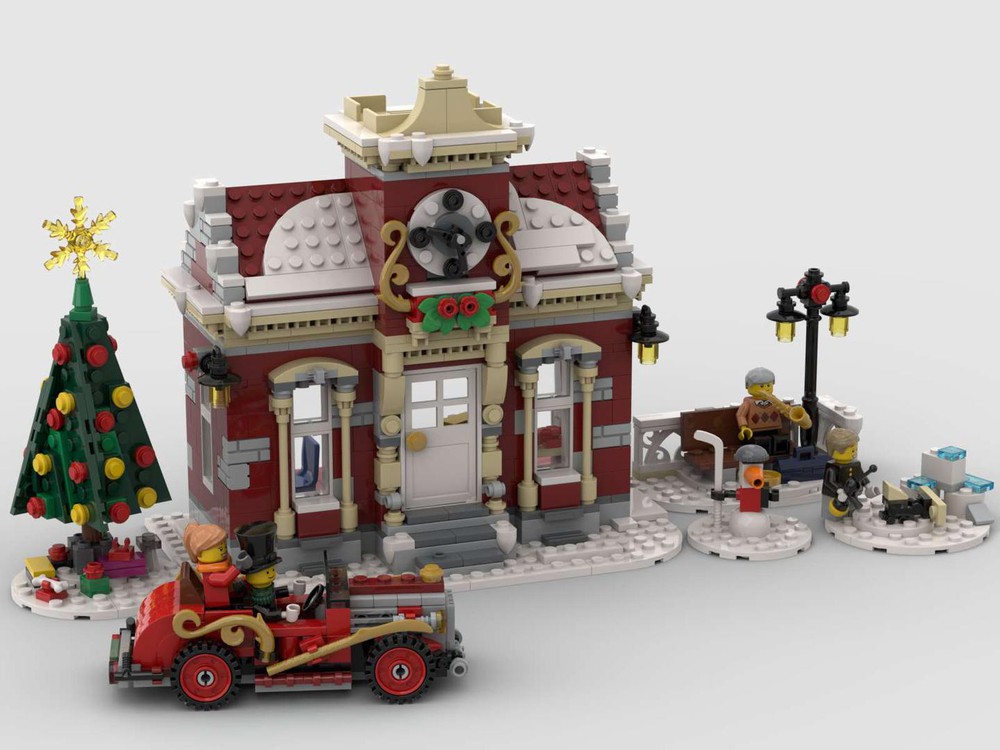 LEGO MOC Little Winter Town Hall by Little_Thomas | Rebrickable - Build ...