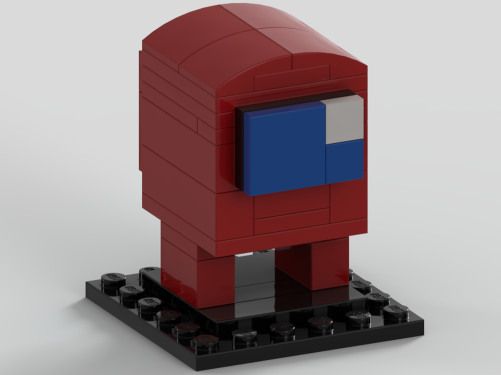 LEGO MOC Among Us Red Crewmate Brickheadz by charzboi