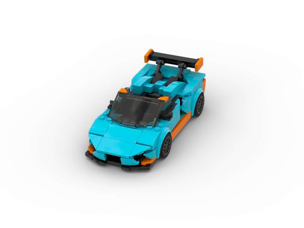 LEGO MOC 2017 Lamborghini Huracan Spyder - Medium Azure - 8 Stud Speed ...