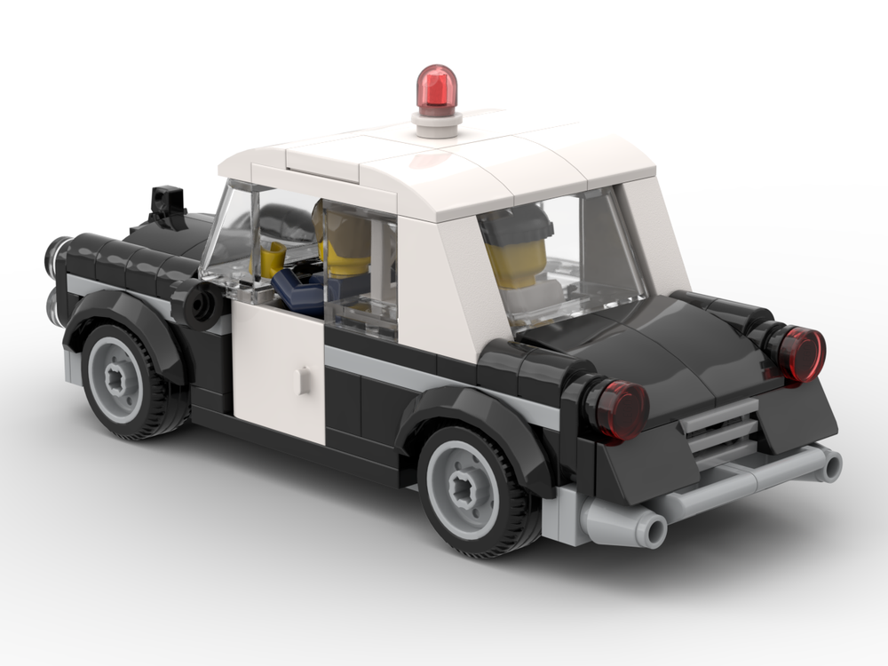 LEGO MOC Vintage Police Car Minifigure Scale by _magan_