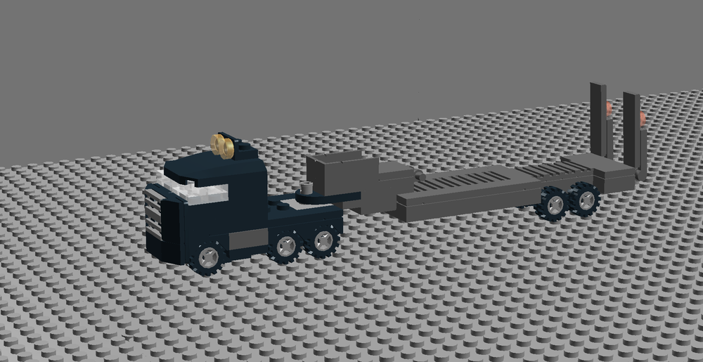LEGO MOC Flatbed Trailer Truck by Thomasbrickworks Rebrickable