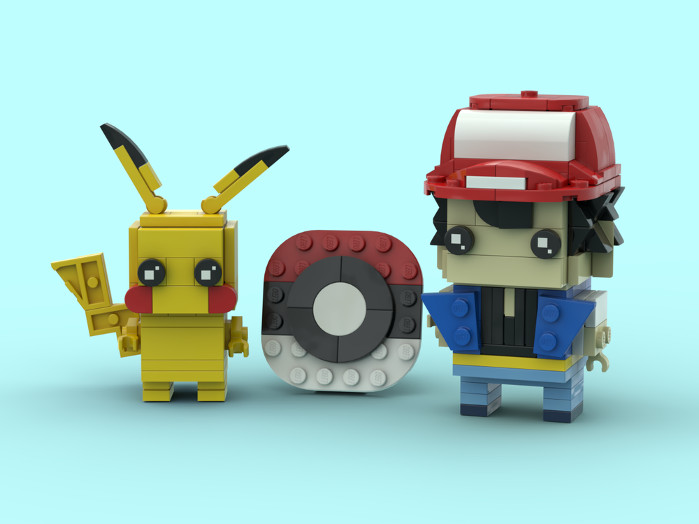 LEGO MOC Ash Ketchum & Pikachu from Pokemon by LegoMocBrickheadz