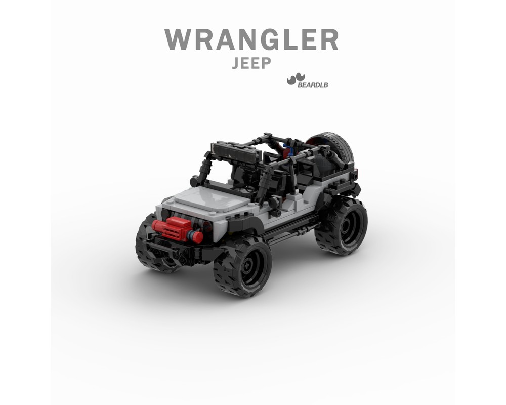 LEGO MOC jeep wrangler light gray speedchampions by beardLB Rebrickable Build with LEGO