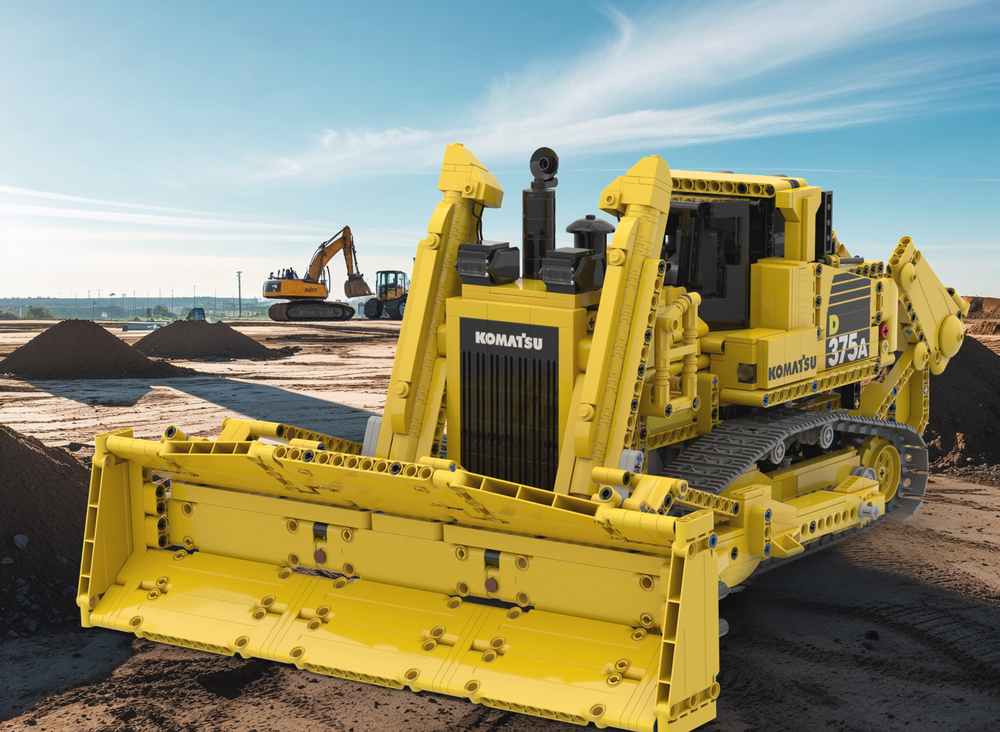 LEGO MOC Komatsu D375A-6 Dozer Crawler (INSTRUCTIONS pdf + Studio