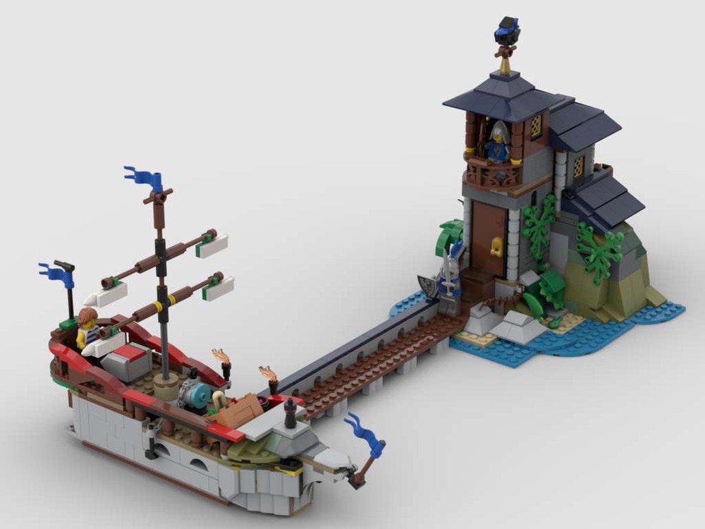 Bliv personificering fremtid LEGO MOC Guardhouse Island and Ship by LetsBrick | Rebrickable - Build with  LEGO