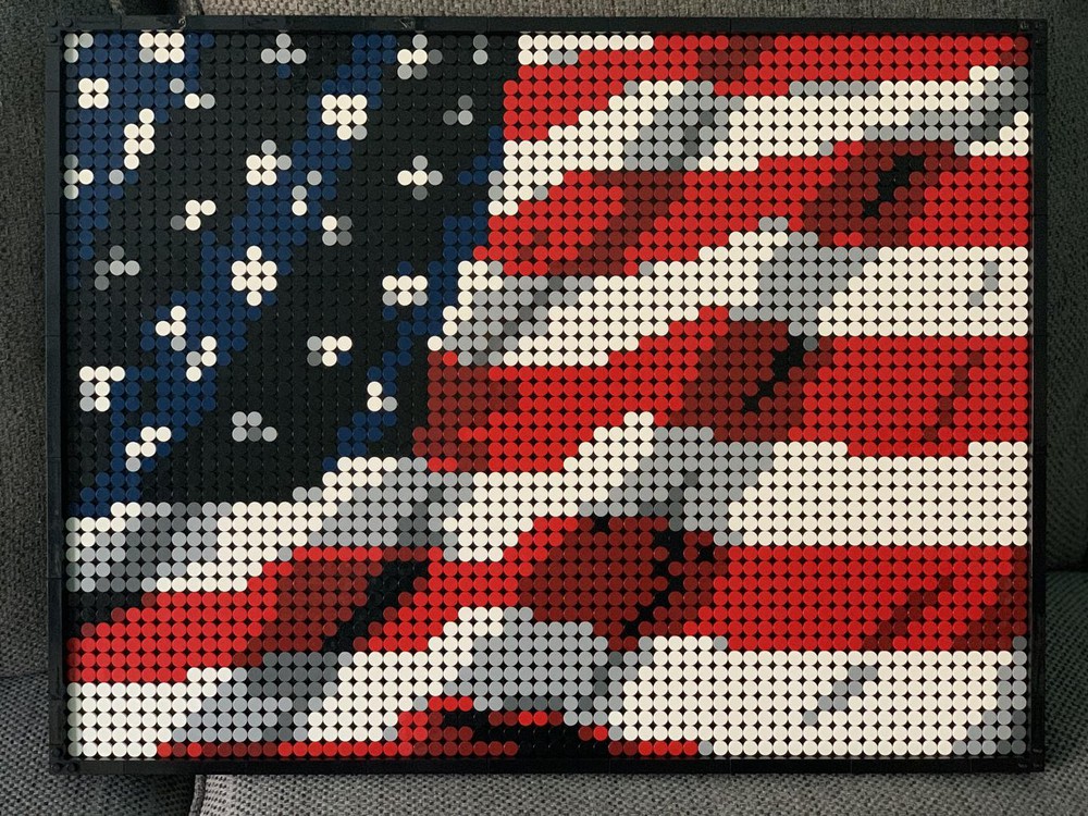 LEGO MOC Waving American Flag Mosaic by STBZ2323 | Rebrickable - Build ...