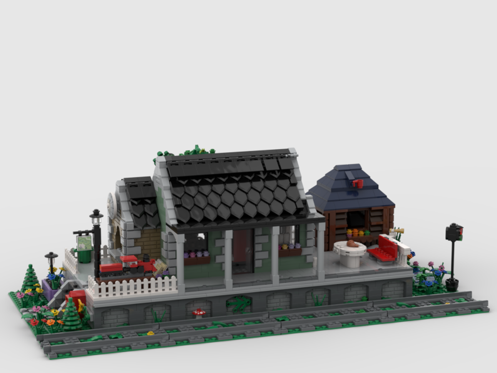 toilet uren kulhydrat LEGO MOC Lego Little Village Train station by jambricks | Rebrickable -  Build with LEGO