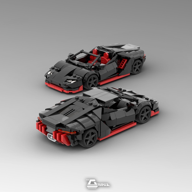 agitation blive forkølet Bliv LEGO MOC Lamborghini Centenario - Black Red - 8stud wide by thegbrix |  Rebrickable - Build with LEGO