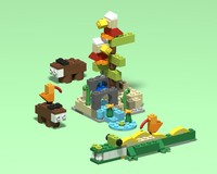 BYGGLEK Caiman and Watering Hole