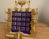 LEGO MOC-86307 Chocolate frog wizard card and gold minifig display