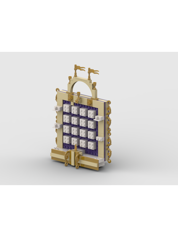 LEGO MOC-86307 Chocolate frog wizard card and gold minifig display