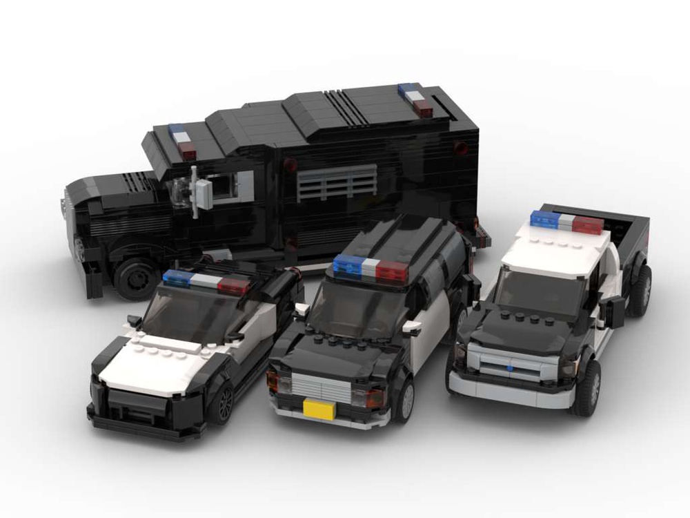 Lego Moc Lego Police Vehicle Pack - 8 Stud Speed Champions By Ibrickeditup  | Rebrickable - Build With Lego
