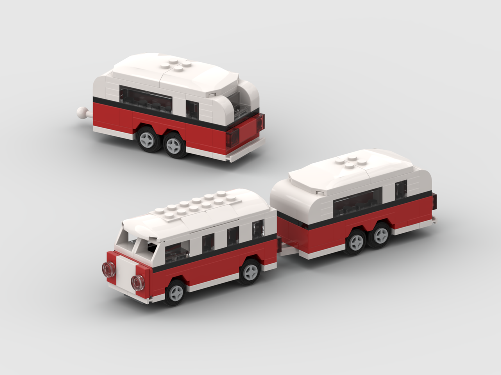 LEGO MOC Caravan for 40079 Volkswagen T1 by universalbrick | Rebrickable - with LEGO