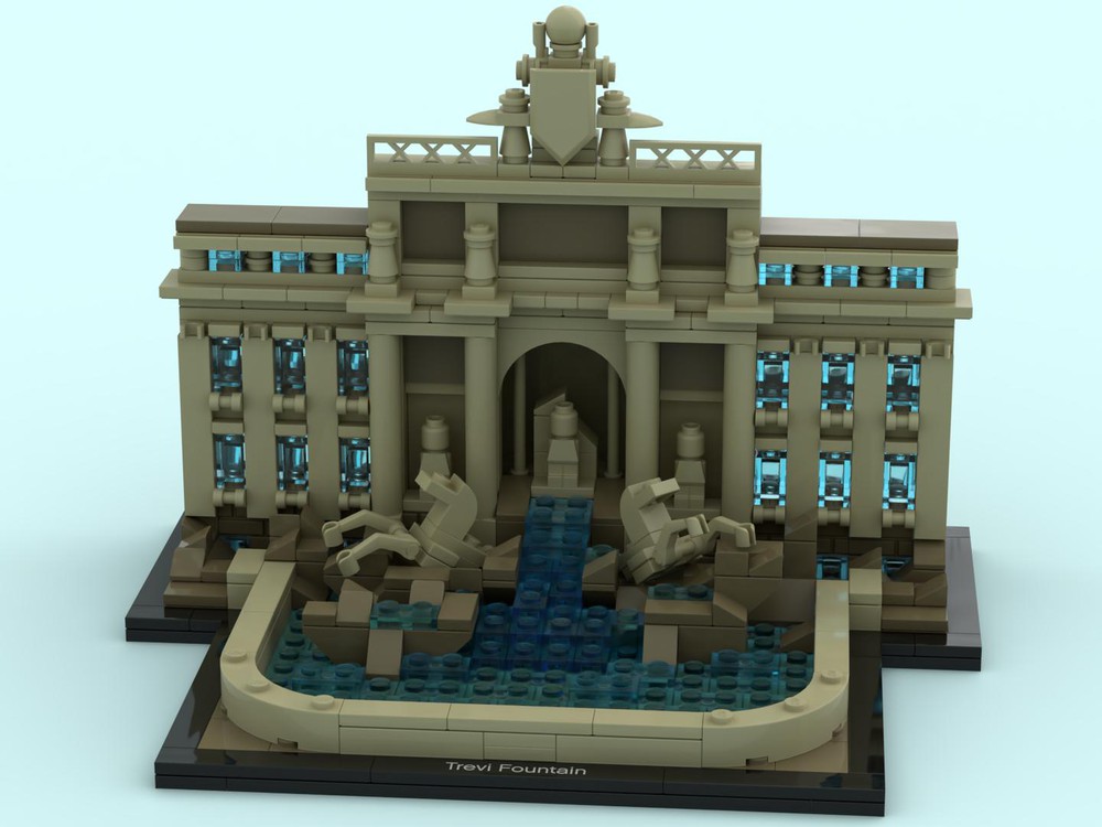 MOC Trevi Fountain [Tan] by This_One_Brick | - Build with LEGO