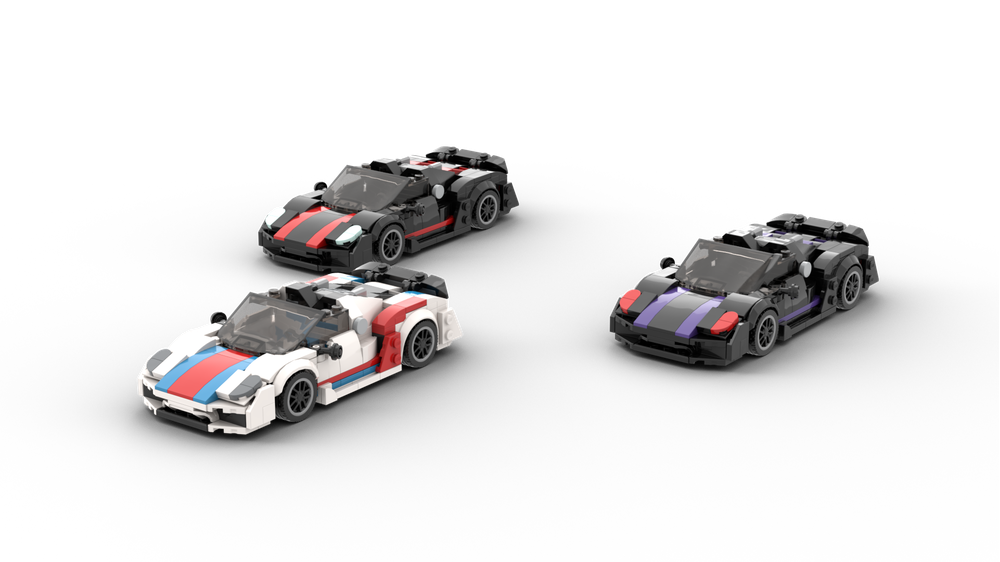 レゴ LEGO MOC Speed Champions Porsche 918 Spyder (Martini scheme) by