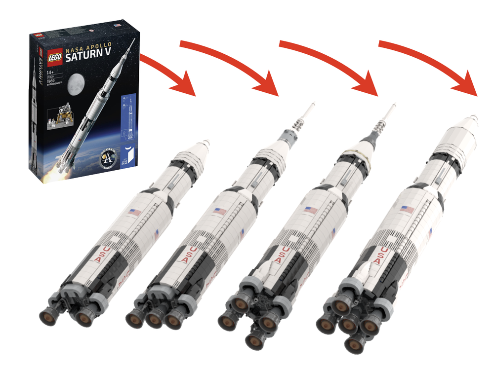 LEGO MOC 21309 - Saturn INT-20 / Saturn V-A by zeegiraf