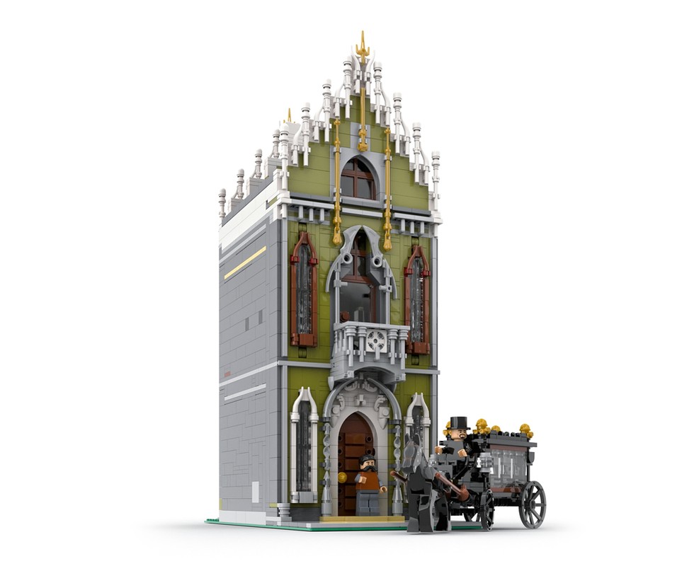 LEGO MOC Funeral Home by BrickAtive Rebrickable Build with LEGO