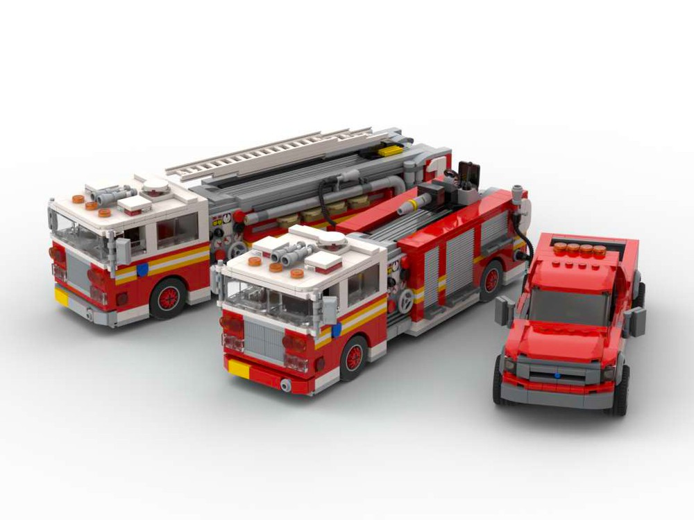 LEGO MOC Lego Fire - Set of Three Vehicles - 8 Stud Speed Champions by IBrickedItUp | Rebrickable - Build with LEGO