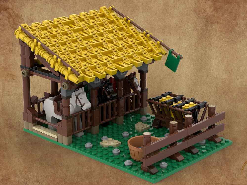 LEGO MOC Medieval stables by Huebre | Rebrickable - Build with LEGO