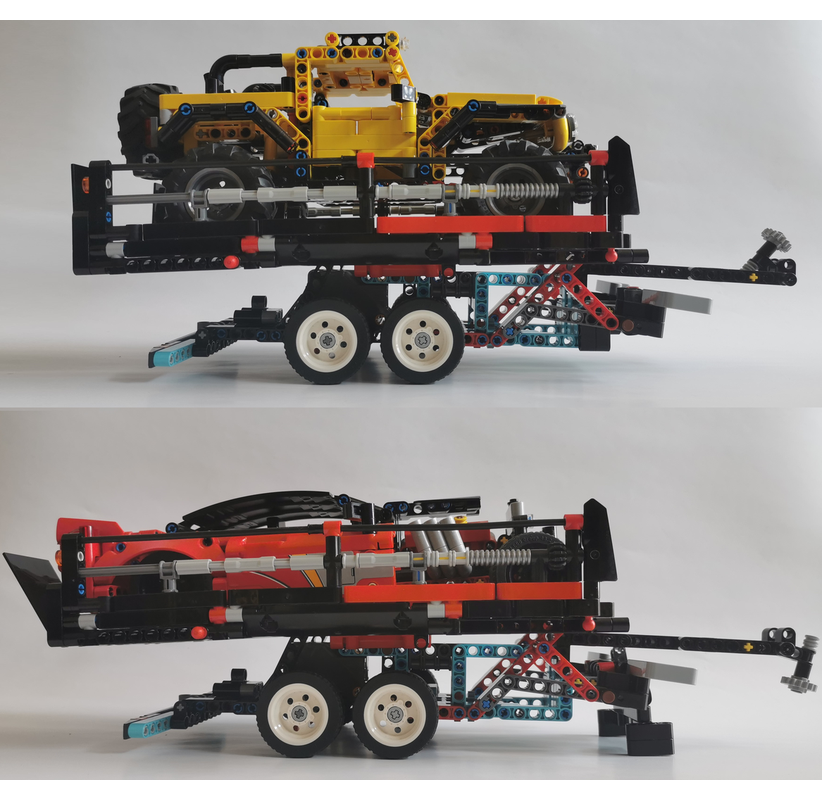 LEGO MOC Road Train Car Trailer - 42106C model by kostq | Rebrickable ...