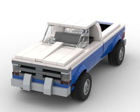 エンボスいろいろ LEGO MOC 80s Bob & Weave Ram - White & Blue - 8 Stud Speed
