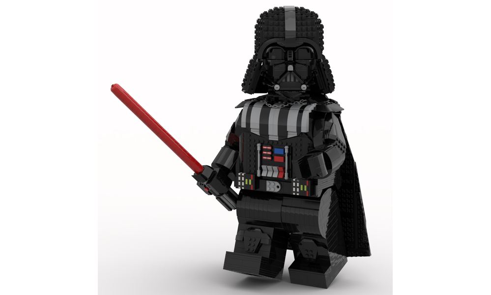 LEGO MOC Darth Vader Mega Figure (fits official Lego Helmet) by