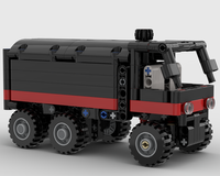 Container truck with HOG steering