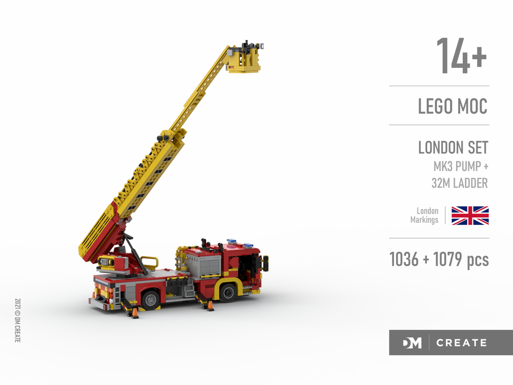 LEGO MOC-88403 London set - Mk3 pump ladder + Scania 32M Turntable ...