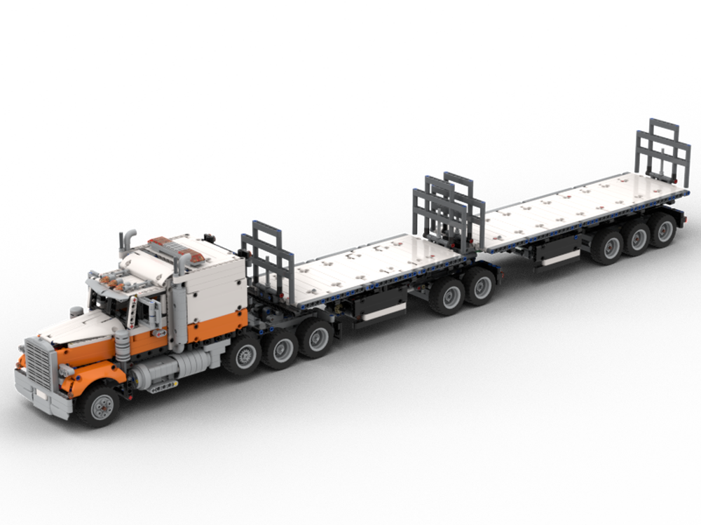 LEGO MOC Truck B-Double Trailer 