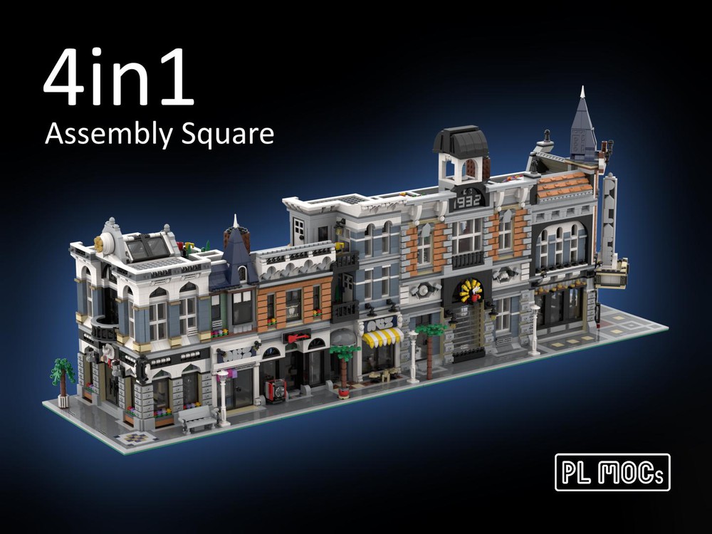 Terminal Glad kasket LEGO MOC 4in1 10255 Assembly Square Alternative Builds by PL MOCs |  Rebrickable - Build with LEGO
