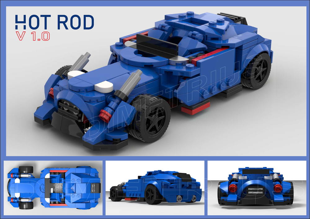 LEGO MOC Hot rod v 1.0 by Dimetrius Rebrickable Build with LEGO