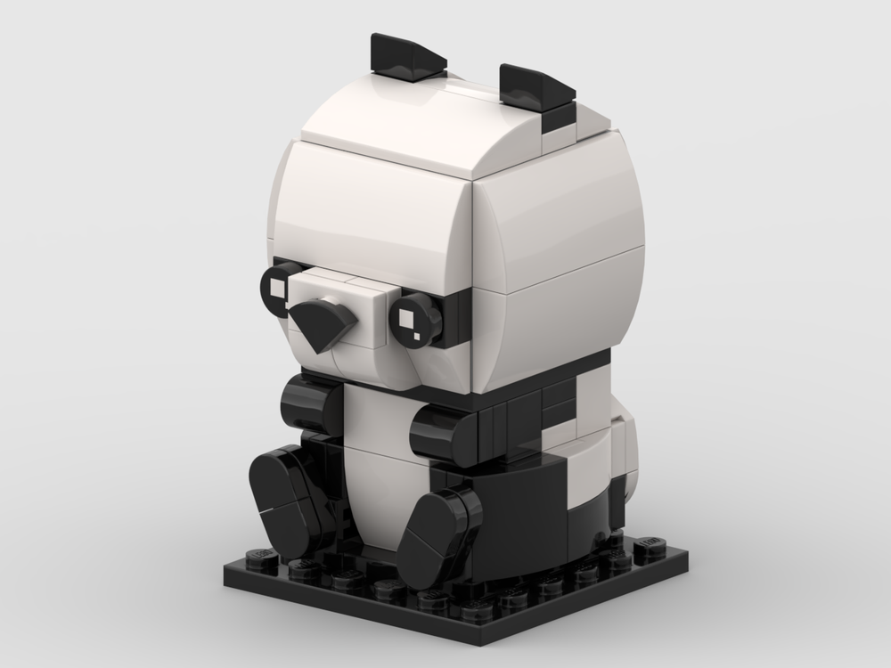 LEGO MOC Panda by Hiddenface Rebrickable - LEGO