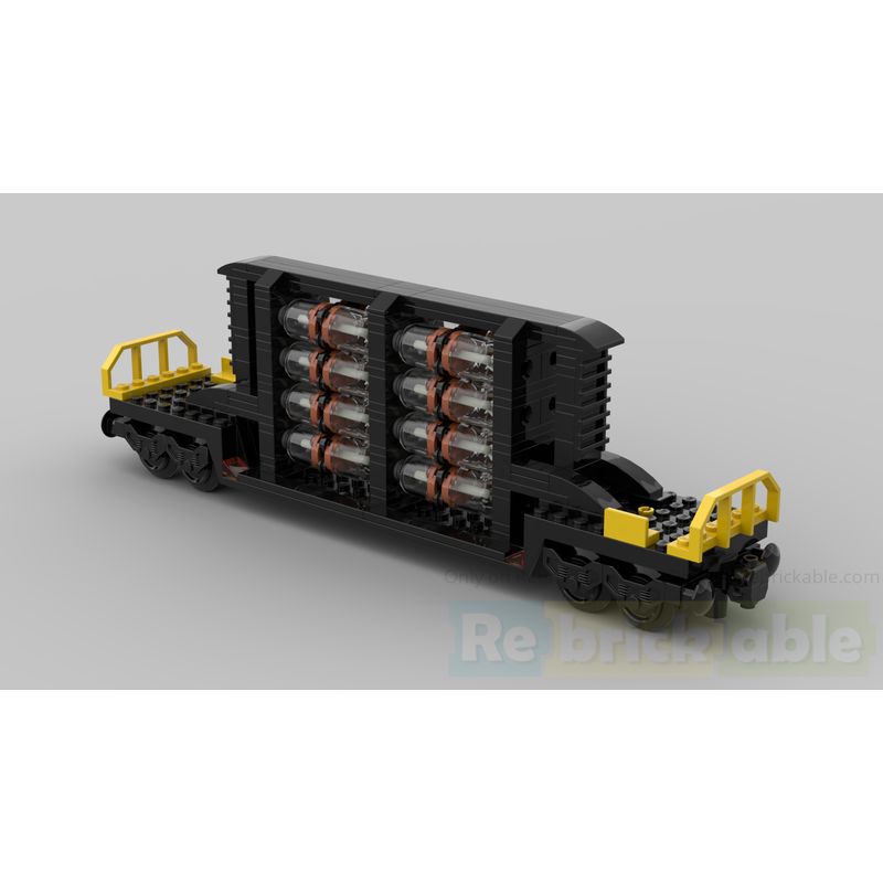 LEGO MOC-88805 Nuclear waste uranium rods train car by josszo