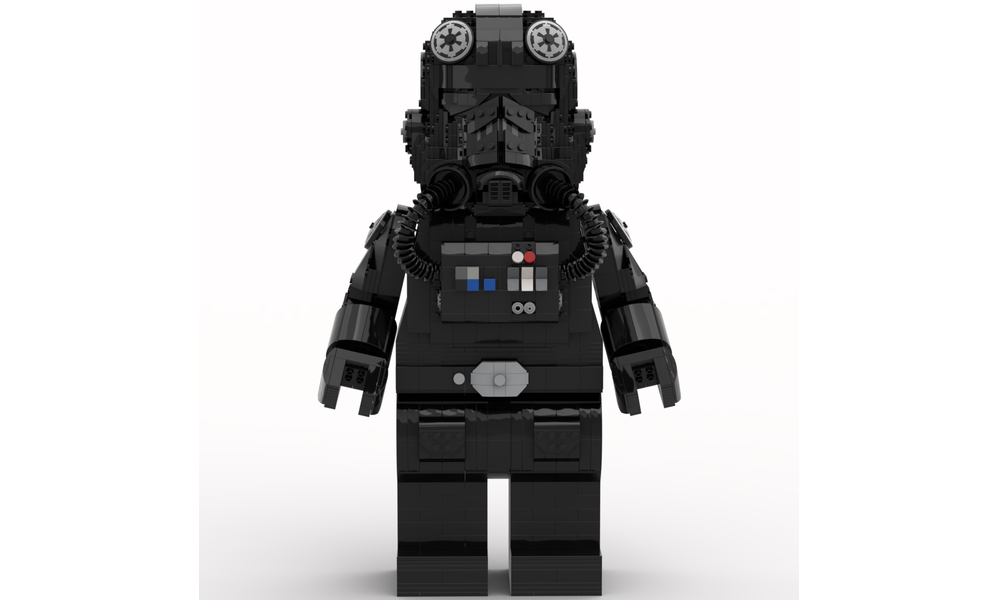 LEGO MOC-88934 Tie Fighter Pilot Mega Figure (fits official Lego