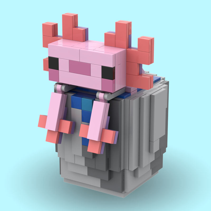 LEGO MOC-89390 Bucket of Axolotl by brickfolk | Rebrickable - Build ...