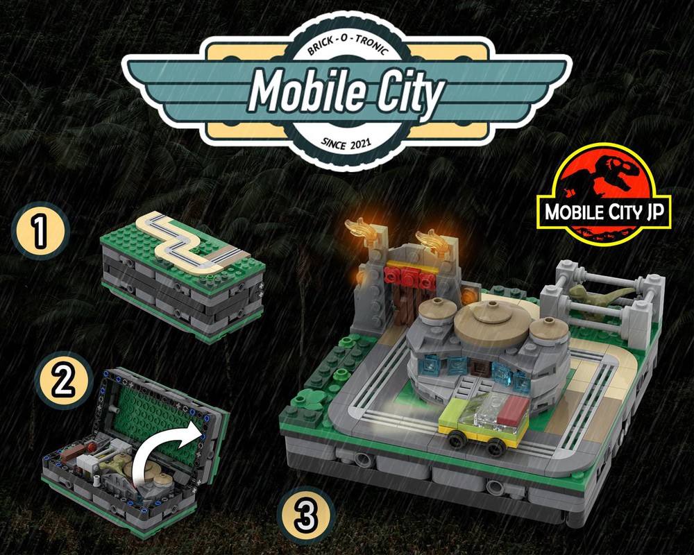 LEGO MOC Mobile City Jurassic Park by brickotronic
