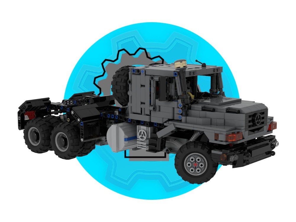 LEGO MOC Mercedes-benz Zetros 3643 6X6 full rc by O.L.A_Tech