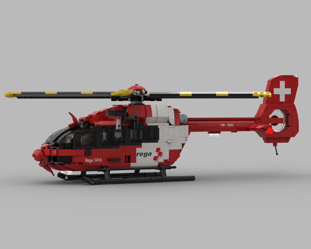 LEGO MOC Airbus Helicopters Eurocopter H145 - Swiss rega1414 paintjob ...